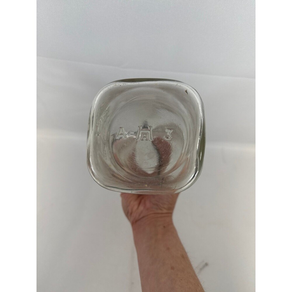 Vintage Atlas "Good Luck" Clear Glass Jar w/ Lid - Picture 3 of 3